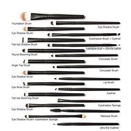 BeautyMood 20 Pcs Pro Makeup Set Powder Foundation Eyeshadow Eyeliner Lip Cosmetic Brushes(Black) With 1 Pcs Cosmetic... N9