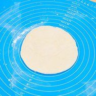 Mobi Kitchen Pastry Rolling Mat with Measurements - Reusable Non-Stick Silicone Baking Mat - Blue