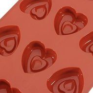 12 Cube Heart Shape Silicone Chocolate Pastry Cake Mold Soup Mould N3