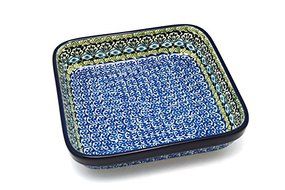 Polish Pottery Baker - Shallow Square - Small - Tranquility