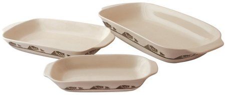 Western Running Horses Stoneware Baking Dish Set - 3 Piece