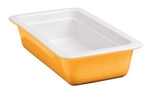 World Cuisine 44347O06 Porcelain Induction Hotel Pan, Small, Orange