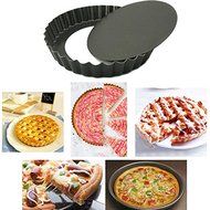 Non-stick Pizza Pan Mold 8 Inch 9 Inch Drop Battom Cake Pizza Baking Pans Mould shopping (9 Inch) N7