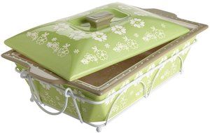 DII Leaf Green Ceramic Baker with Lid