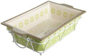 DII Leaf Green Ceramic Baker with Lid N2