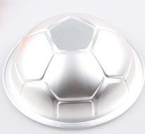 &#65288; 2 Size 2 Set 4 Pieces&#65289;Soccer Ball Pan &#10030;Football Shape Cake Pan&#10030;DIY Metal Bath Bomb Mold&#10030; Pudding mold By Palker... N2