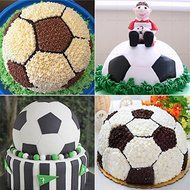 &#65288; 2 Size 2 Set 4 Pieces&#65289;Soccer Ball Pan &#10030;Football Shape Cake Pan&#10030;DIY Metal Bath Bomb Mold&#10030; Pudding mold By Palker... N4