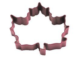 R&amp;M Canada Maple Leaf 3&quot; Cookie Cutter Red With Colored, Durable, Baked-on Polyresin Finish