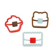 Sweet Creations 3-Piece Birthday Cookie Cutter Set, Multi-Color