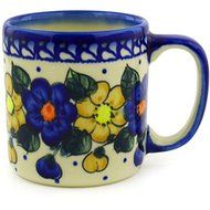 Ceramika Bona H0619F Polish Pottery Ceramic Mug Hand Painted, 12-Ounce