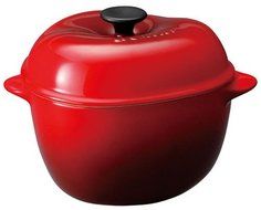 Le Creuset Stoneware 12 Ounce Petite Apple Casserole, Red