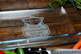 Personalized Engraved Gift for Grandma or Mom | Baking Dish with Homemade Recipe Label | Gifts for Her