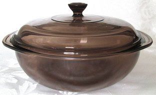 Pyrex by Corning Amber Casserole with Lid F-8 (2 Qt)