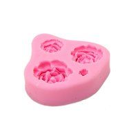 DUFUSTORE 1pc Silicon Rose Pattern Fondant Cake Sugarcraft Decorating Mold Tools
