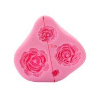 DUFUSTORE 1pc Silicon Rose Pattern Fondant Cake Sugarcraft Decorating Mold Tools N3