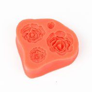 DUFUSTORE 1pc Silicon Rose Pattern Fondant Cake Sugarcraft Decorating Mold Tools N7