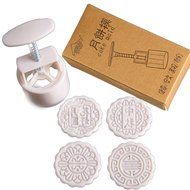 HOTOP Mid-autumn Festival Moon Cake Mold (Flower Stamp of 4 100g)