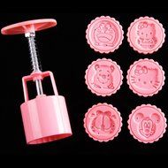 HOTOP Mid-autumn Festival Moon Cake Mold (Flower Stamp of 4 100g) N19