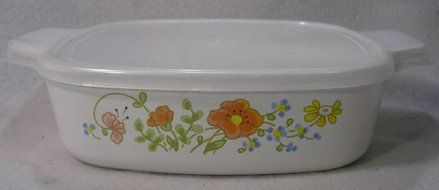 Corning Wildflower Pattern 1 Liter Casserole with Lid