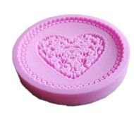 Click Down Heart Shape Lace Flower Craft DIY Moulds DIY Cake Decorating Fondant Mold