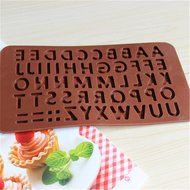 JLHua Unique Decorative 26 Alphabet Cake Mould Silicone Easy Clean ECO Friendly Candy Pastry Mould Chocolate Mold N2