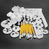 37 Sets Sugarcraft Cake Decorating Fondant Icing Plunger Cutters Tools Mold Xmas N2