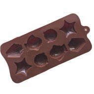 JLHua 2 PCS Candy Molds &amp; Ice Cube Trays- Fish&amp;Sea Shell-Silicone Chocolate Molds - Fun, Toy Kids Set N2