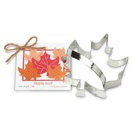 Maple Leaf Cookie and Fondant Cutter - Ann Clark - 5.1 Inches - US Tin Plated Steel