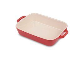 Staub Ceramic Set of Four Mini Rectangular Baking Dish, Cherry Red