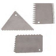 Paderno Buttercream Comb Set, Stainless Steel