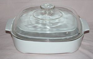 Vintage Corning Ware " Just White " Shallow Casserole Browning Skillet Baking Dish MW-A-10-B w/ Lid 10"