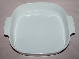 Vintage Corning Ware " Just White " Shallow Casserole Browning Skillet Baking Dish MW-A-10-B w/ Lid 10" N2