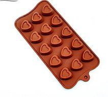 15 Holes Silicone Heart-Shaped Chocolate Molds Jelly Ice Molds Candy Cake Stencil Bakeware Cooking Tools