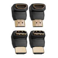 Twisted Veins ACHRALA3 4 Pack HDMI Right Angle Connectors/Adapters , Two (2) 90 degree connectors / Two (2) 270...