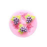 SIO 2pcs Three Bunch of Grapes Fruit Mold Fondant Molds Silicone Cake Mould