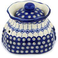 Ceramika Bona H8126G Polish Pottery Ceramic Garlic and Onion Jar Hand Painted, 9-Inch