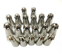 Russian Icing Piping Tips 39 Pcs/set, Kootips 19pcs Ball Tips Russian Icing Piping Nozzles Tips + 20 Disposable...