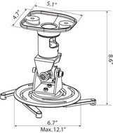 Universal Projector Drop-in Ceiling Mount N2