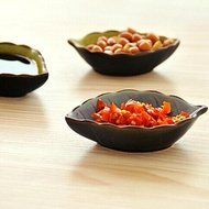 Kaifina Ceramic Material Leaves Shape Seasoning Dish(Random Color)