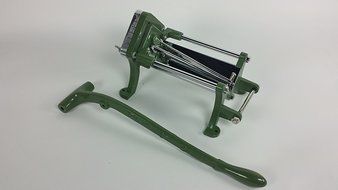Foodservice Essentials (FFC-50) Commercial French Fry Cutter (1/2-Inch Blade, Die Cast Iron, Green) N2