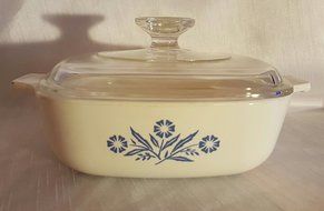 Vintage Corning Ware Cornflower Blue 1 QT Casserole Dish (P-1-B) with Lid