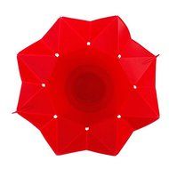 JIEPING Non-stick Compact Design Silicone Popcorn Bucket for Watching Movie Red