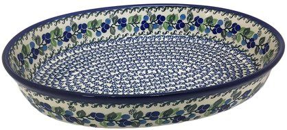New Polish Pottery OVAL BAKER Boleslawiec CA Pattern 1416 European Stoneware