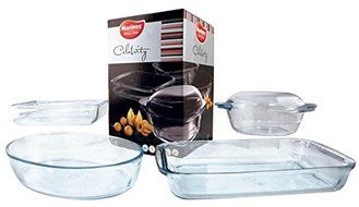 Euro-Ware Marinex "Celebrity Collection" 3 Piece Glass Oval Baking Dish Set, Clear N3