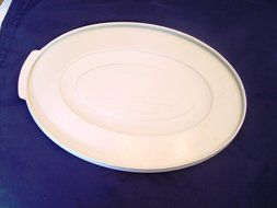 Corning Ware Corningware White Plastic LID Cover for Casual Elegance Oval Casserole Dish N3