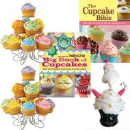 Cupcakes &#039;N More Dessert Stands Recipe Books &amp; More 5 Piece Bakers&#039; Gift Bundle [5 Piece]