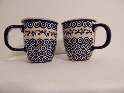 Polish Pottery Mugs 12 Oz.