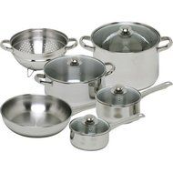 Vesta Stainless Steel 10-Piece Cookware Set by Magefesa