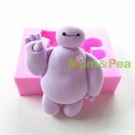 Mom&amp;pea 0658 Big Size Baymax Shaped Silicone Mould for Fondant Cake Sugar Paste Cake Decoration 3d Cake Toppers... N3