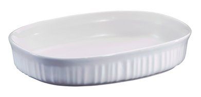 Corning Ware "French White" (1.5 Qt.) Oval Casserole Baking Dish (F-6-B)